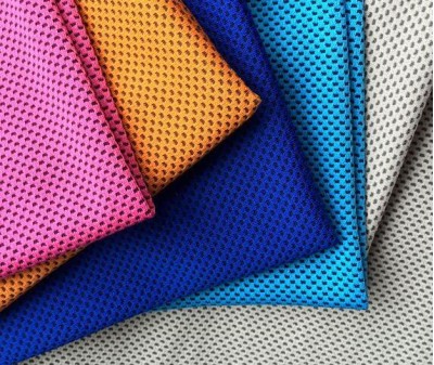 SZ  100%冰涼感蜂巢提花網布 側面照